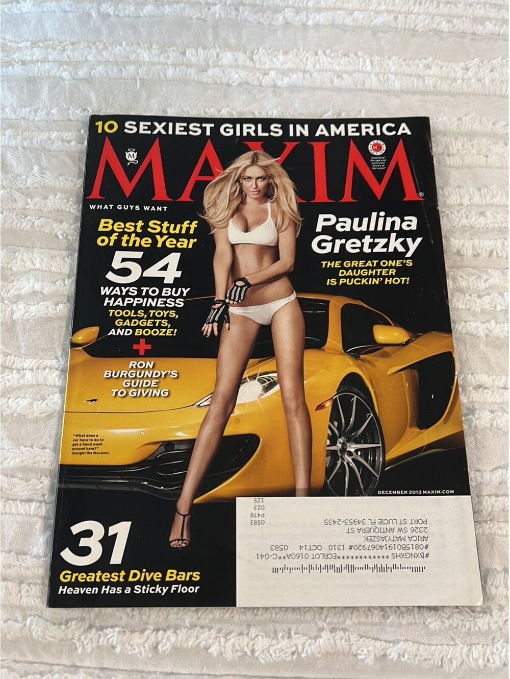 December 2013 Maxim magazine Paulina Gretzky